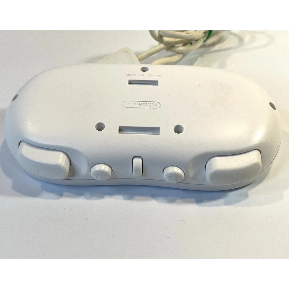 Nintendo Wii Classic Controller Gamepad White OEM RVL-005 Cleaned and Working